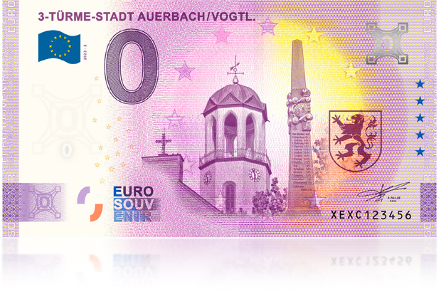 Null-Euro-Souvenirschein - Motiv 2023