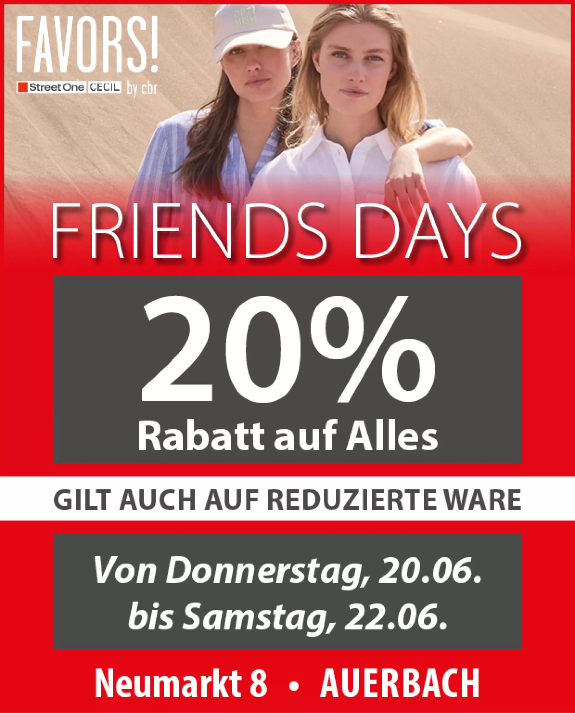 Fashion Friends Days im Juni 24 bei FAVORS! by cbr