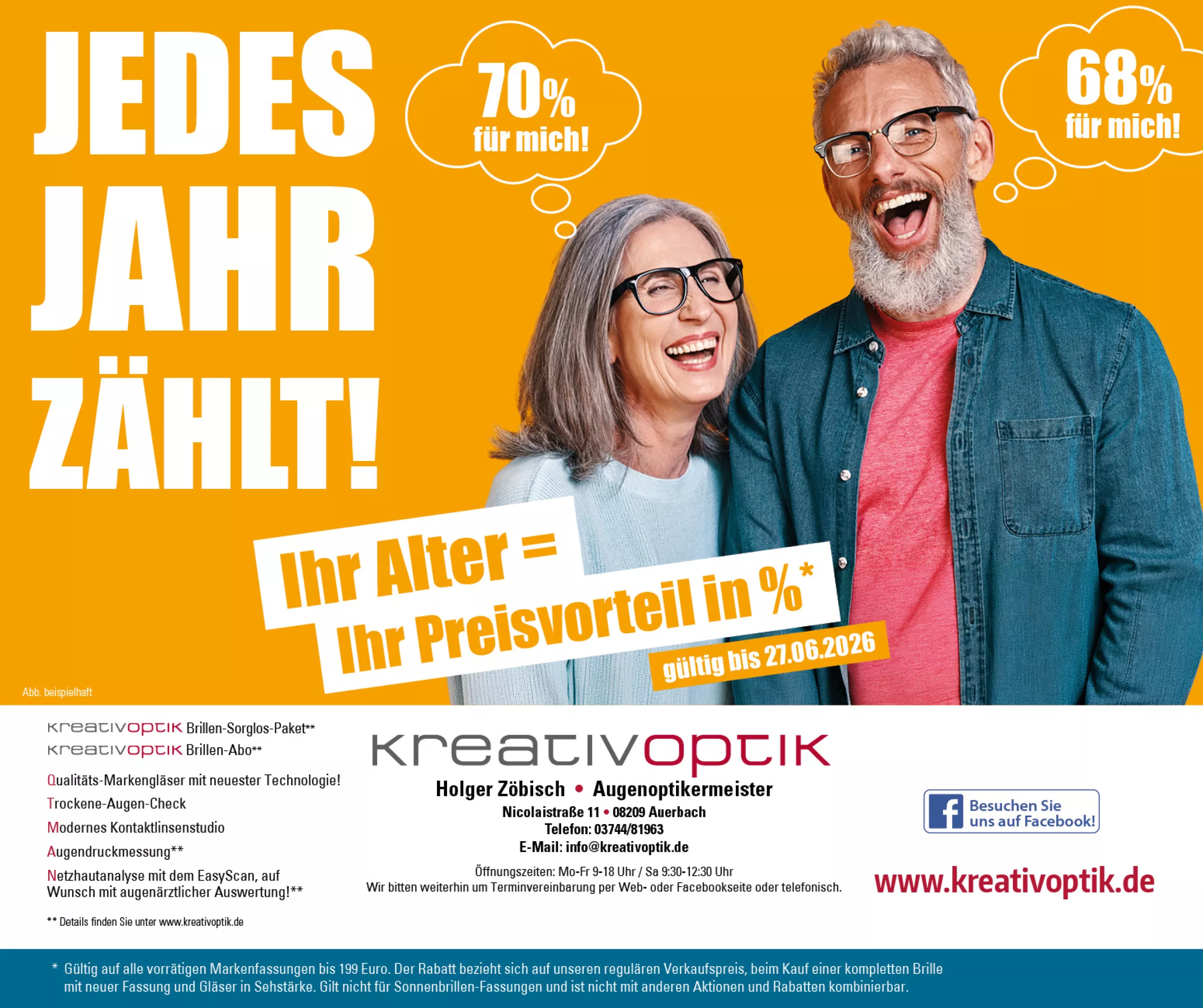 Altersrabatt- Jedes Jahr z&auml;hlt!