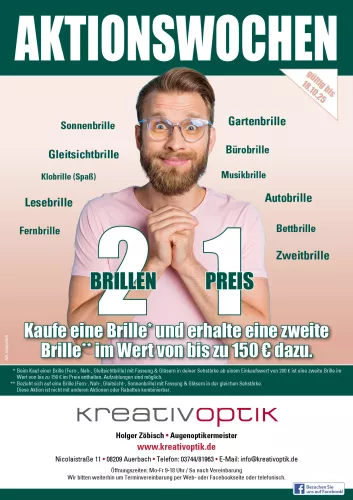 Aktionswochen! 2 Brillen- 1 Preis!