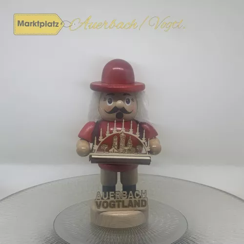 Holzfigur "Auerbach Vogtland" mit Bauchladen