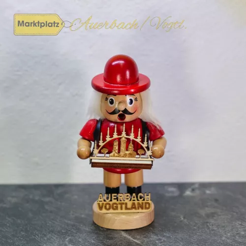 Holzfigur "Auerbach Vogtland" mit Bauchladen