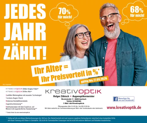 Altersrabatt- Jedes Jahr z&auml;hlt!